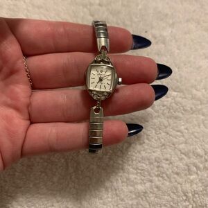 gorgeous dainty silver watch